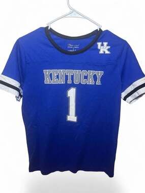 Champion Kentucky Wildcats Women’s M Football Jersey T Shirt #1 Blue NCAA